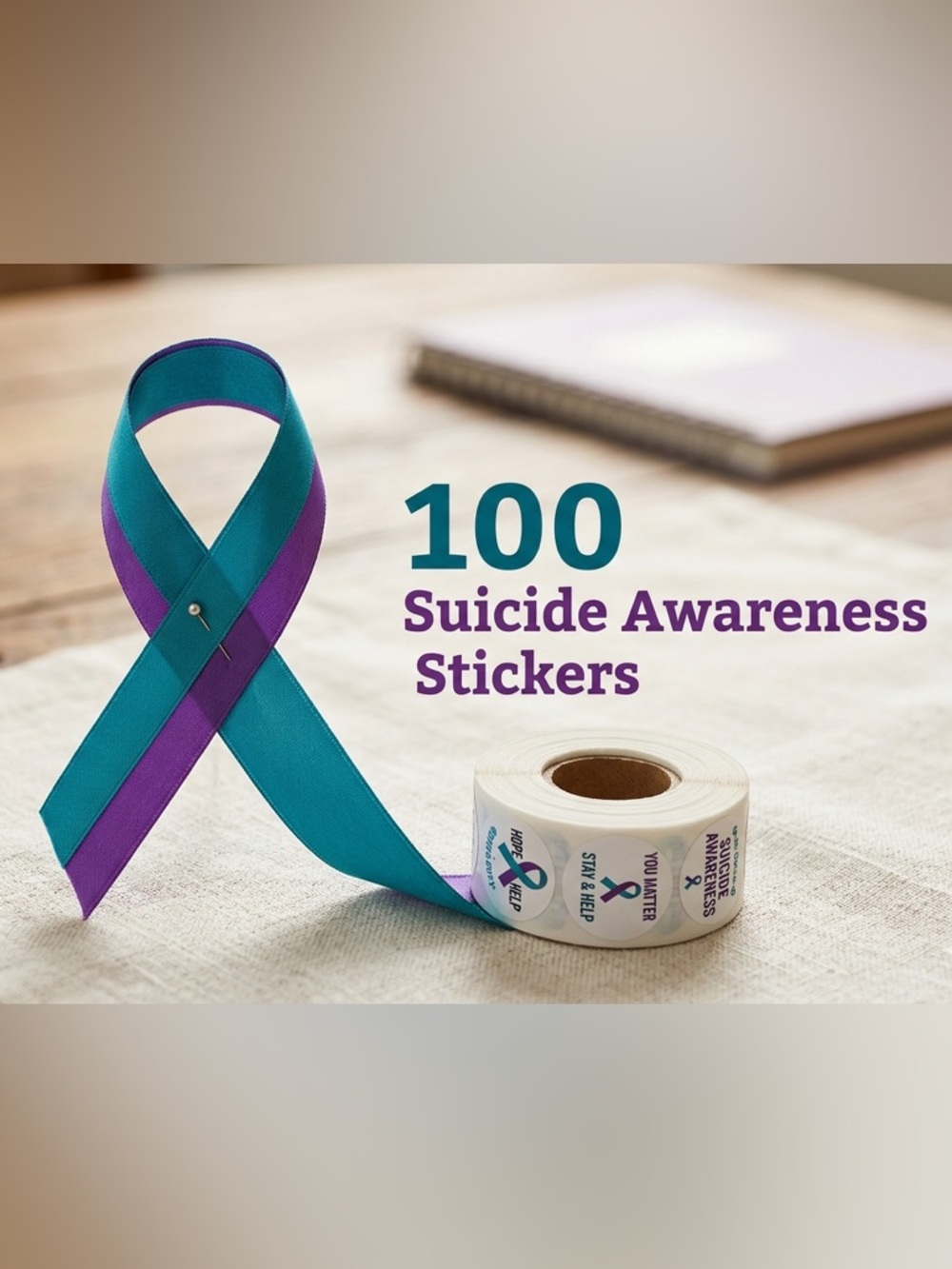 100 Suicide Awareness Stickers